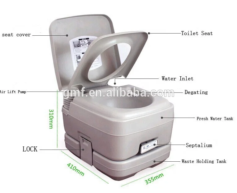 2020 new luxury portable car toilet with hidden water tank