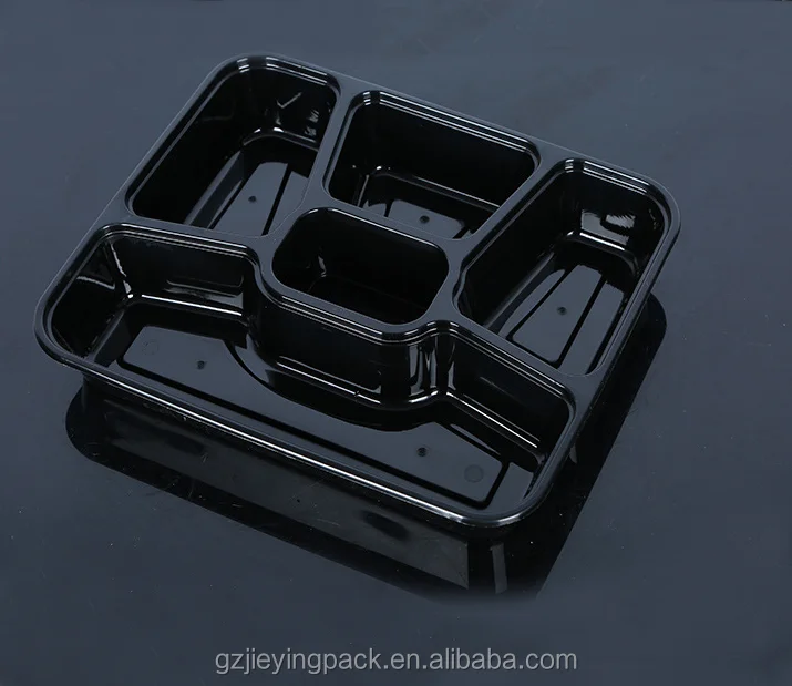 Manufacturer plastic disposable BPA FREE food packaging container / box / tray with dividers