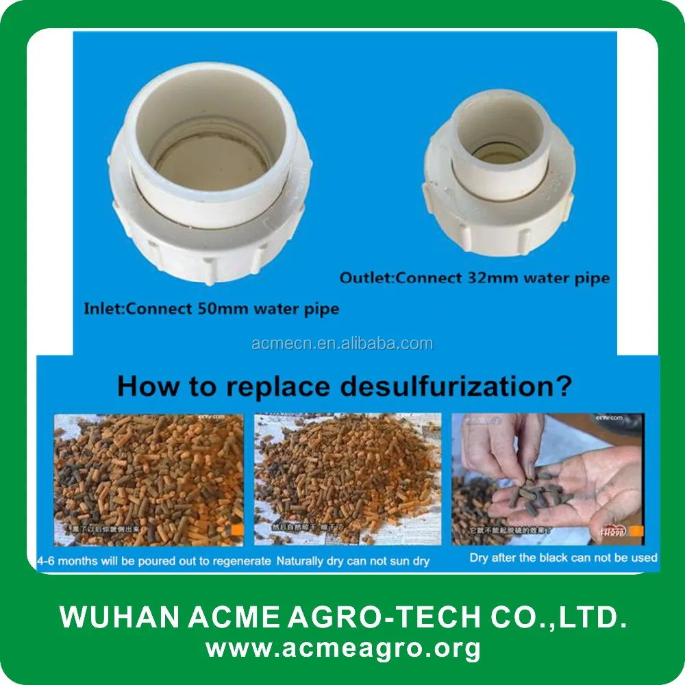 Biogas  Desulfurization Equipment For Household Plant Use