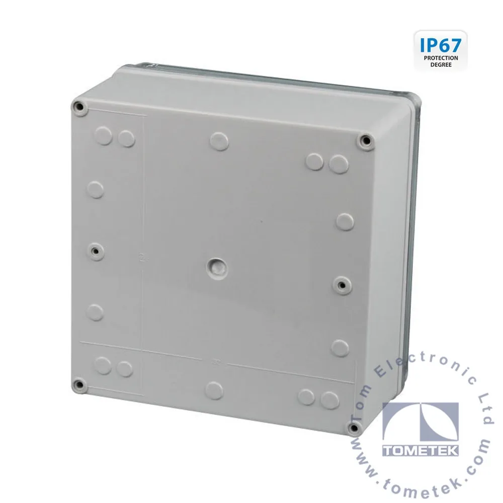200*200*95mm IP67 Clear PC cover plastic electric box type Outlet and Connection box