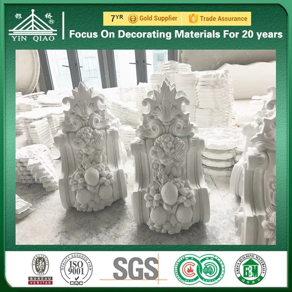 Gypsum Moulding Decorative Accessories Plaster Applique For Wall