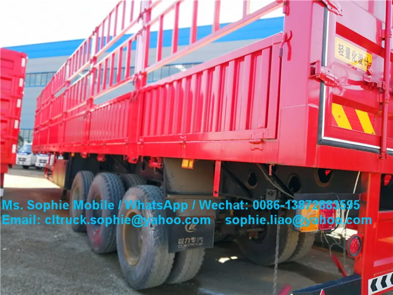 tri-axle 50tons 60t lowboy flatbed truck low bed semi trailer with hydraulic ramp