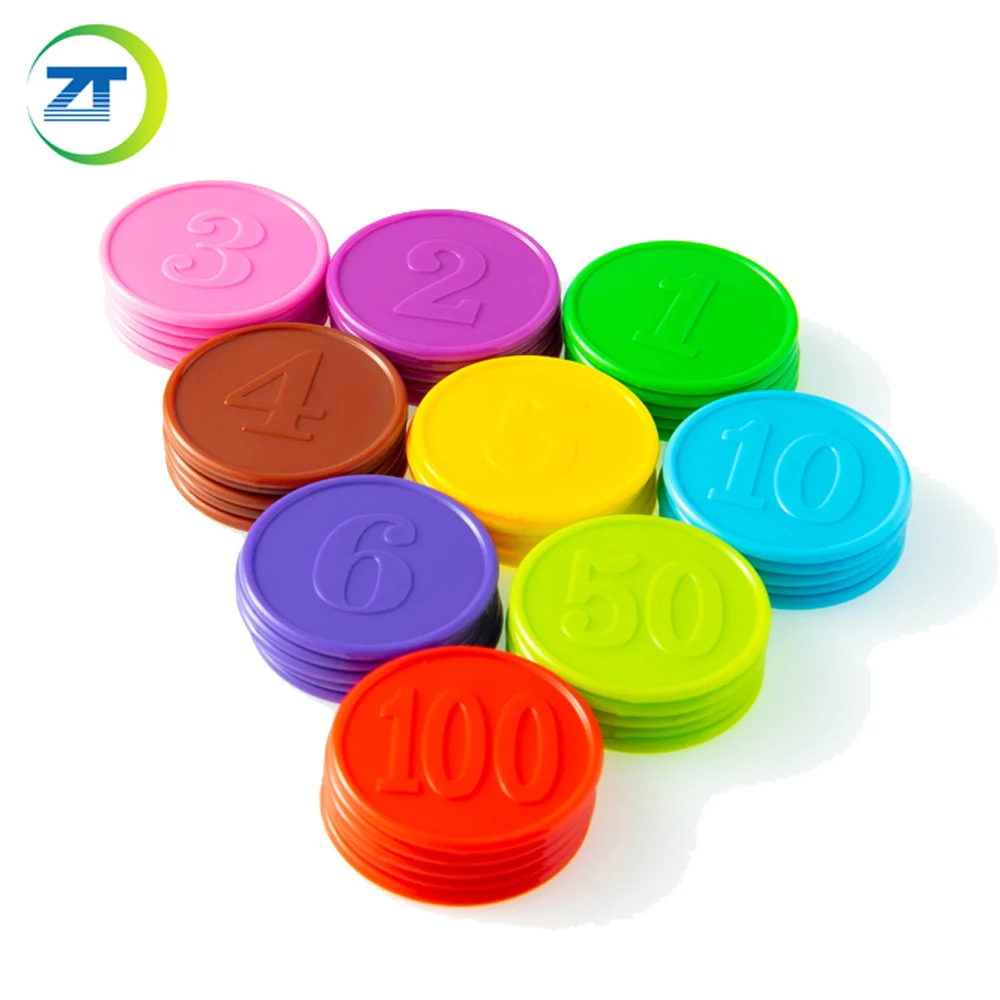 Wholesale colored drink Tokens Embossed Plastic Tokens