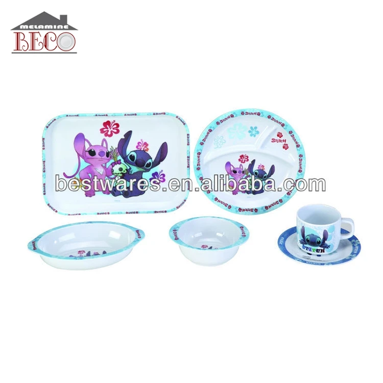 Милый детский обеденный набор из меламина с персонажами из мультфильмов