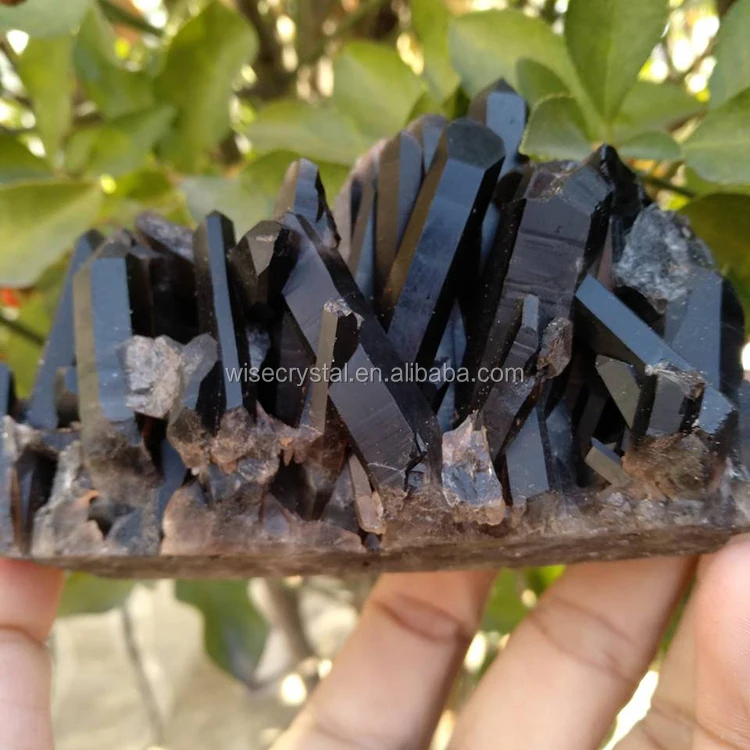 Natural rock quartz crystal healing smoky crystal cluster Reiki gemstone