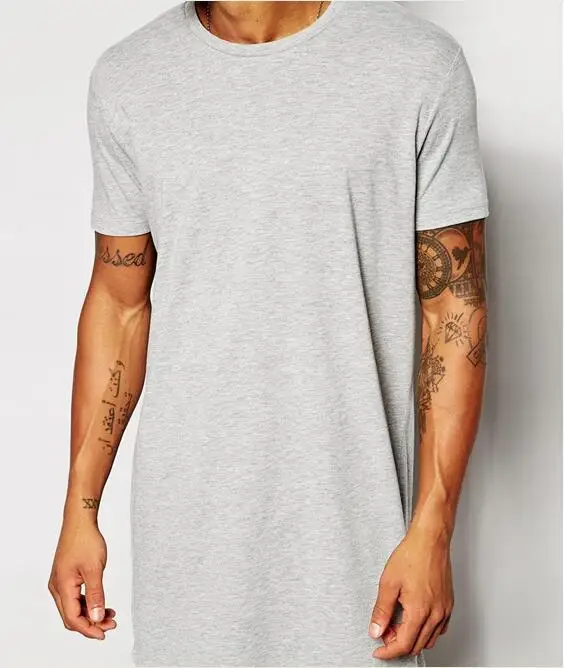 wholesale bulk custom printing men cheap cotton plain extended t shirt blank from china supplier on alibaba