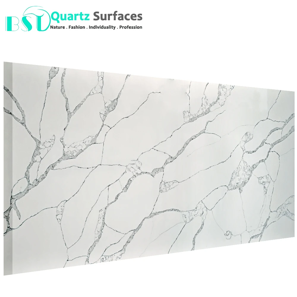 Calacatta Rome Quartz Stone Foshan Manufacturer Engineered Stone for Factory Price Marble Slabs Marble Quartz Countertop