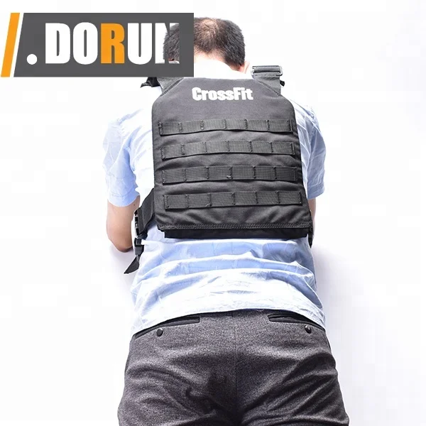 Adjustable Weighted Vest URBAN DARK by Tribe WOD, Workout Vest for Men and Women Weight Vest for 5lb 10 lb weight plate use