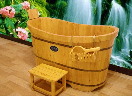 Wooden hot sale with environmental glue and varnish practical bath tub cedar wood