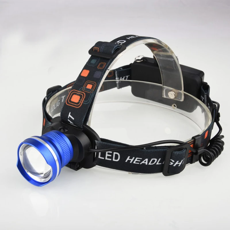 High power zoom rechargeable led headlight