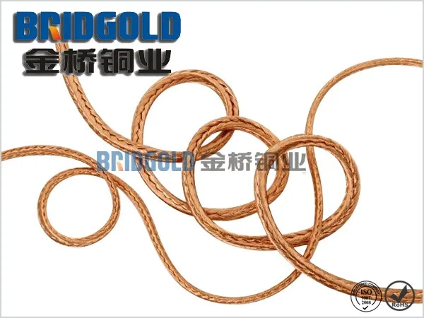 Bare copper braided flexible wires