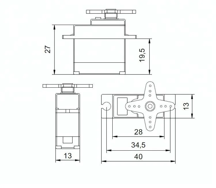K-power DM0170 2kg torque micro metal gear digital servo for RC toy car
