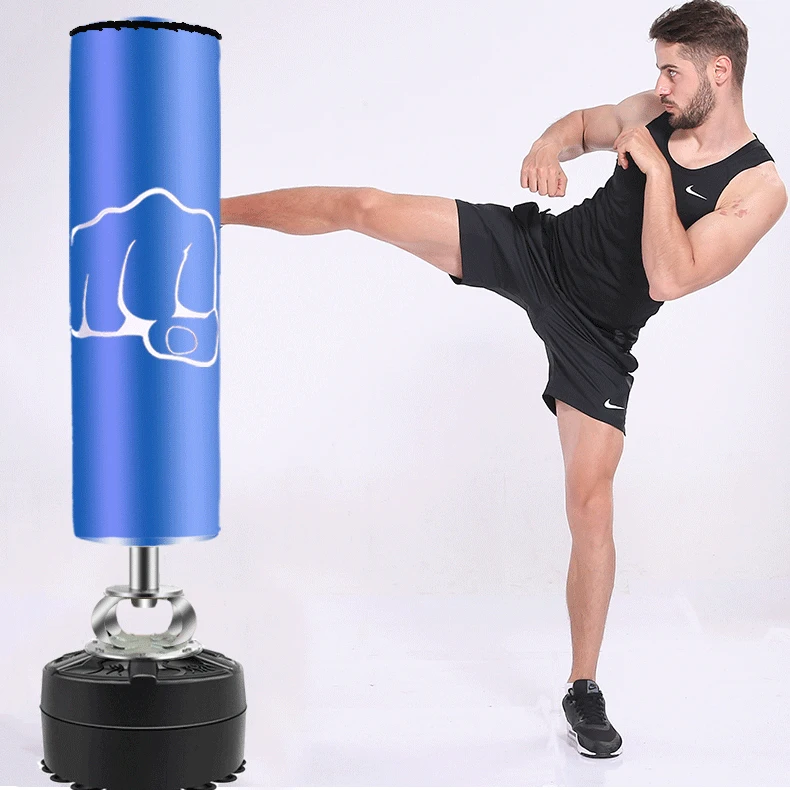 Professional Heavy Punching Bag Boxing Sandbag Made of PVC with Logo Print Free Standing for Enhanced Boxing Experience