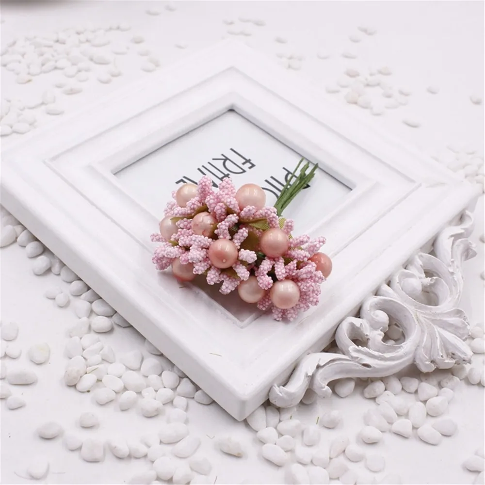 10pcs/lot Foam Silk Stamen Handmade Artificial Berry Flower Wedding Decoration D 