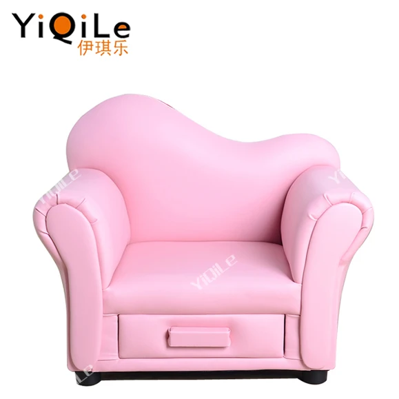 Pink single curved sofa preschool furniture kindergarten sofa for kids