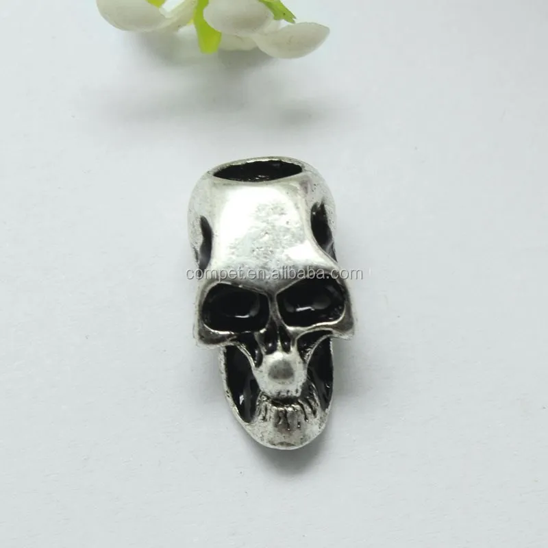 Lead Free Nickle Free Zinc Alloy Pdora Skull Shape Jewelry Hole Beads for Bracelets and Necklaces