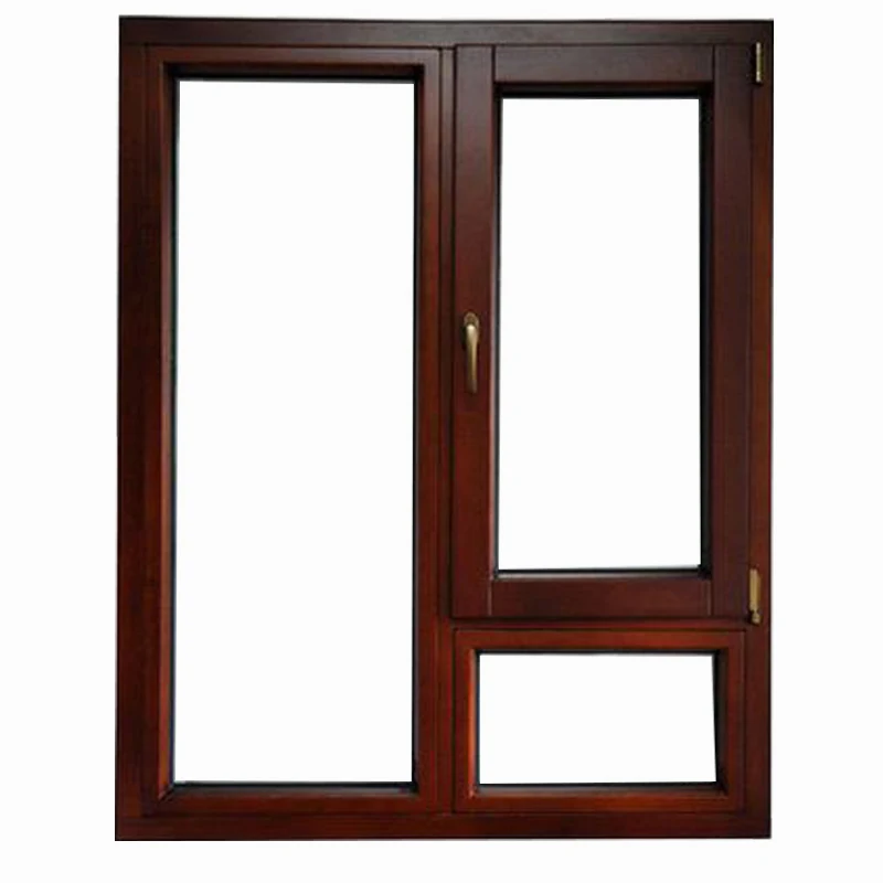 Pvc wooden horizontal fixed louver window design