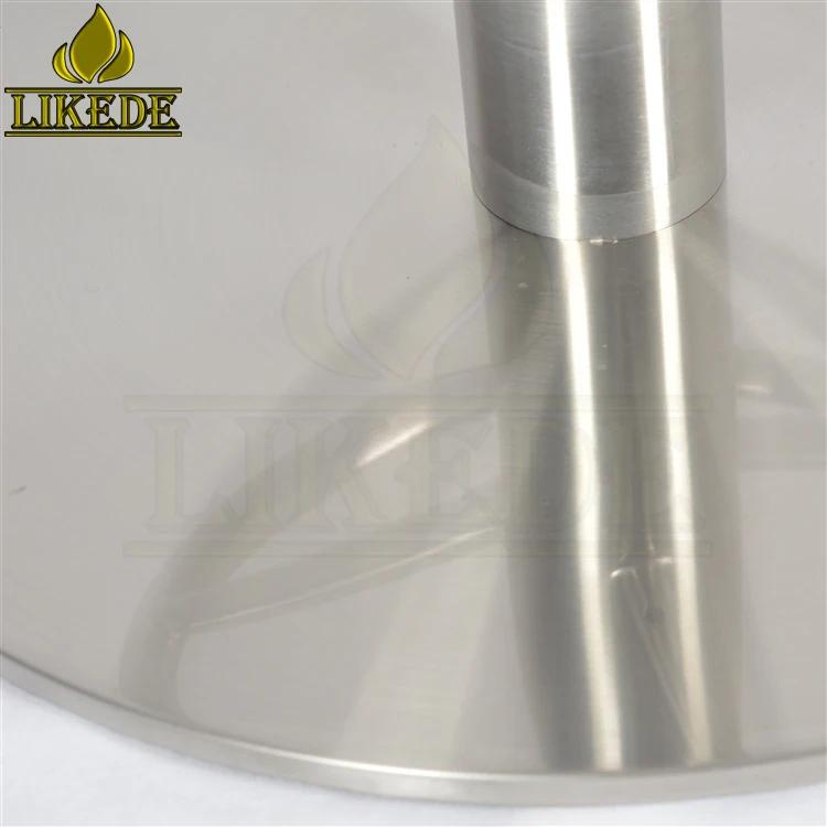 New Stainless steel bar stool legs unswivel round bar stool base fixed height bar cahir base