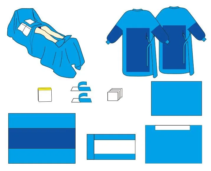 Surgical Disposable Sterile Cardiovascular Drape Pack CE Certificate