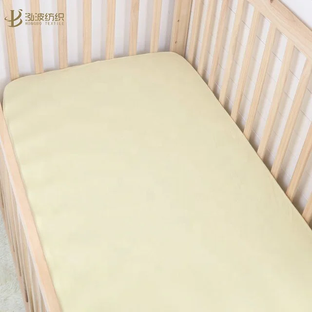custom Printing white  bamboo fiber Baby Crib bed Sheet For Newborn Children