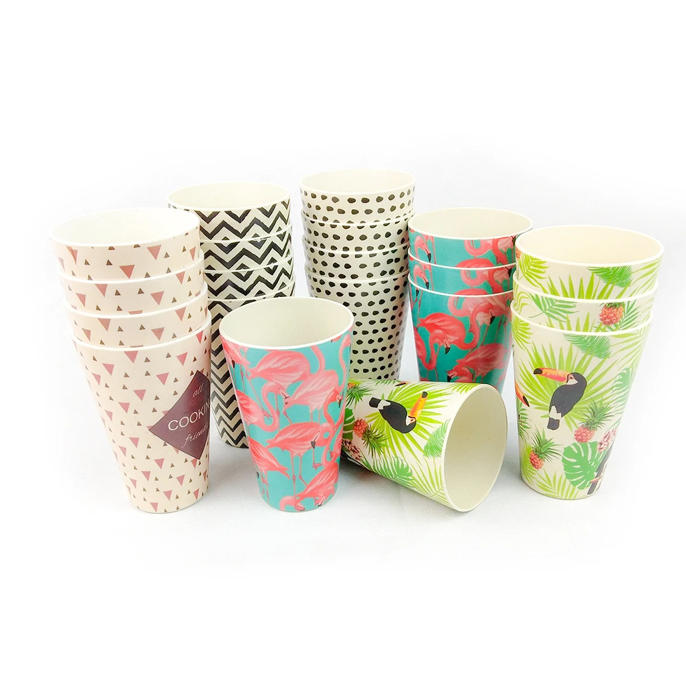 Eco-Friendly 450ML Food Grade Natural bamboo fiber Drink Coffee Cup With Lid