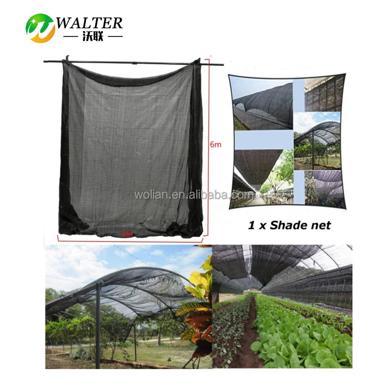 8 x 18 Black Shade Net Screen Mesh Netting Tarp Greenhouse Canopy Sun Cover 8x18