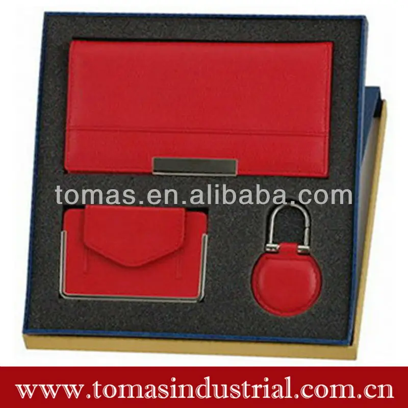 Модный кожаный бумажник подарочный набор с случае карты