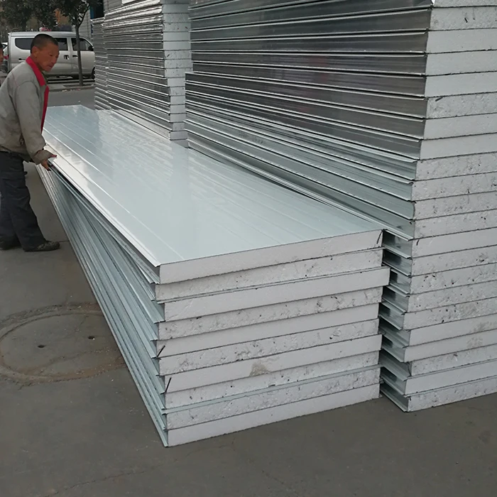 Construction concrete steel prefabricated flame retardant sound-proof osb wall floor 100mm eps sandwich panel