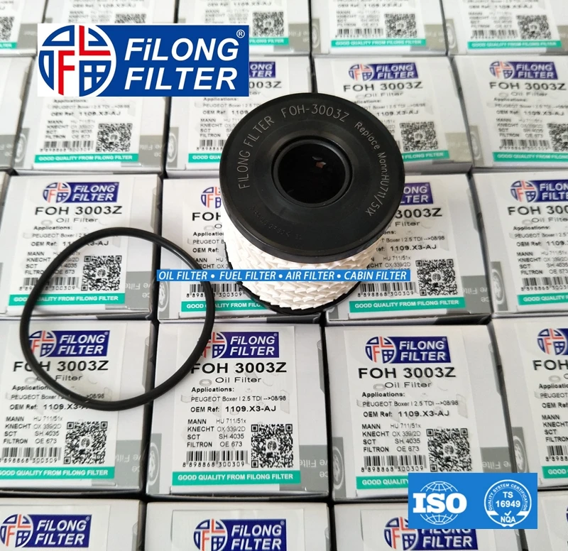FILONG manufacturer high quality  Hot Selling  Oil Filter  FOH-3003Z 1109X3 HU711/51x OX339/2D E44HD110 OE673 CH10066ECO SH4035P