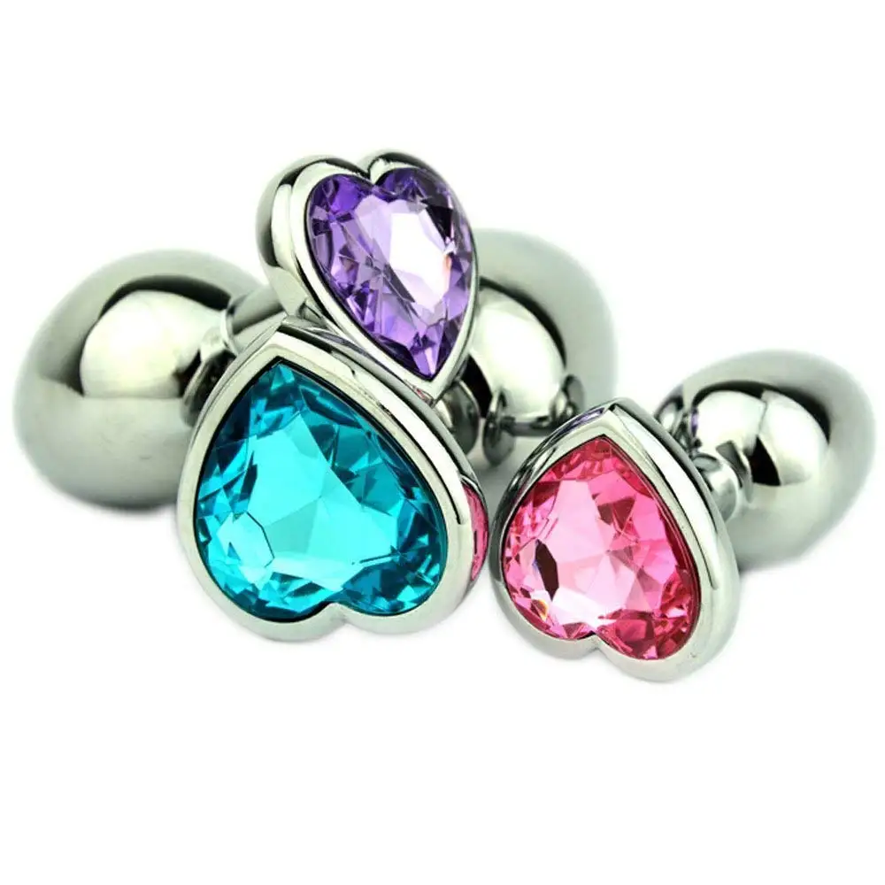 Jewelry Design Fetish Bondage SM sex anal 3pcs medical metal plated butt anal plug, anal toy for Sex Games
