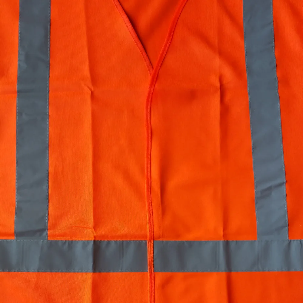 Sample style 100% polyester 120gsm reflective orange safety vest