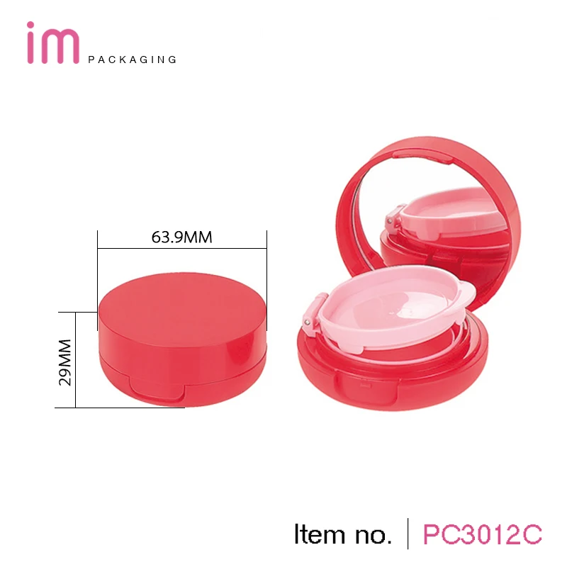 Wholesale factory supply make up cosmetic empty plastic blush air cushion compact packaging for BB cream
