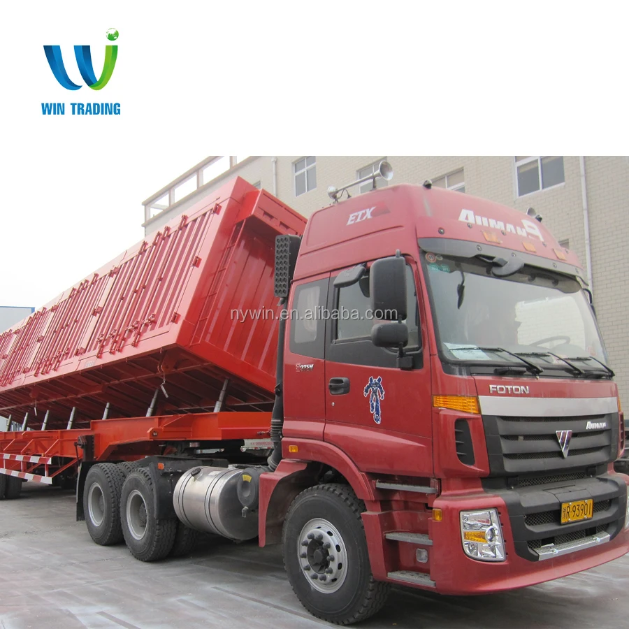 
100T Van Type Side Tipper Dump Semi-trailer Factory Price 