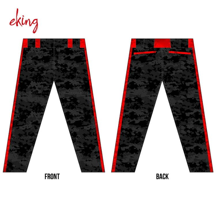 Sportswear Men Reflective Wholesale Baseball Pants with embroidery