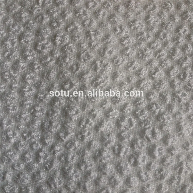 100%polyester 75dx40d soft shinny crepe stretch spandex seersuck jacquard fabric for lady dress garment and wedding
