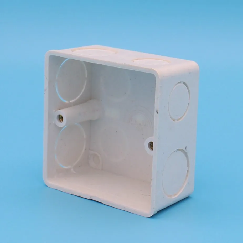 wall electrical switch back installation PVC boxes