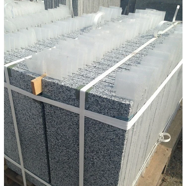 
Ukraine hammered flamed polished decorative facing monument cheap natural grey stone granite tile 