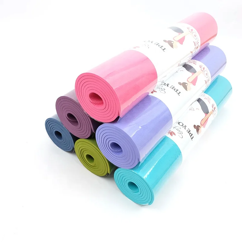 
High quality Eco friendly washable Double sided TPE Yoga Mat custom absorb sweat yoga mat 