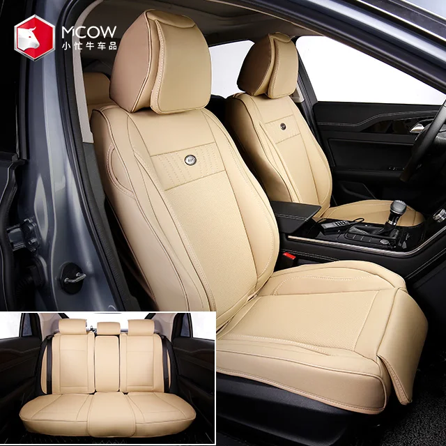 
Mcow Wholesale Universal Size Fitting Full Set 9PCS PU Leather Car Seat Covers 