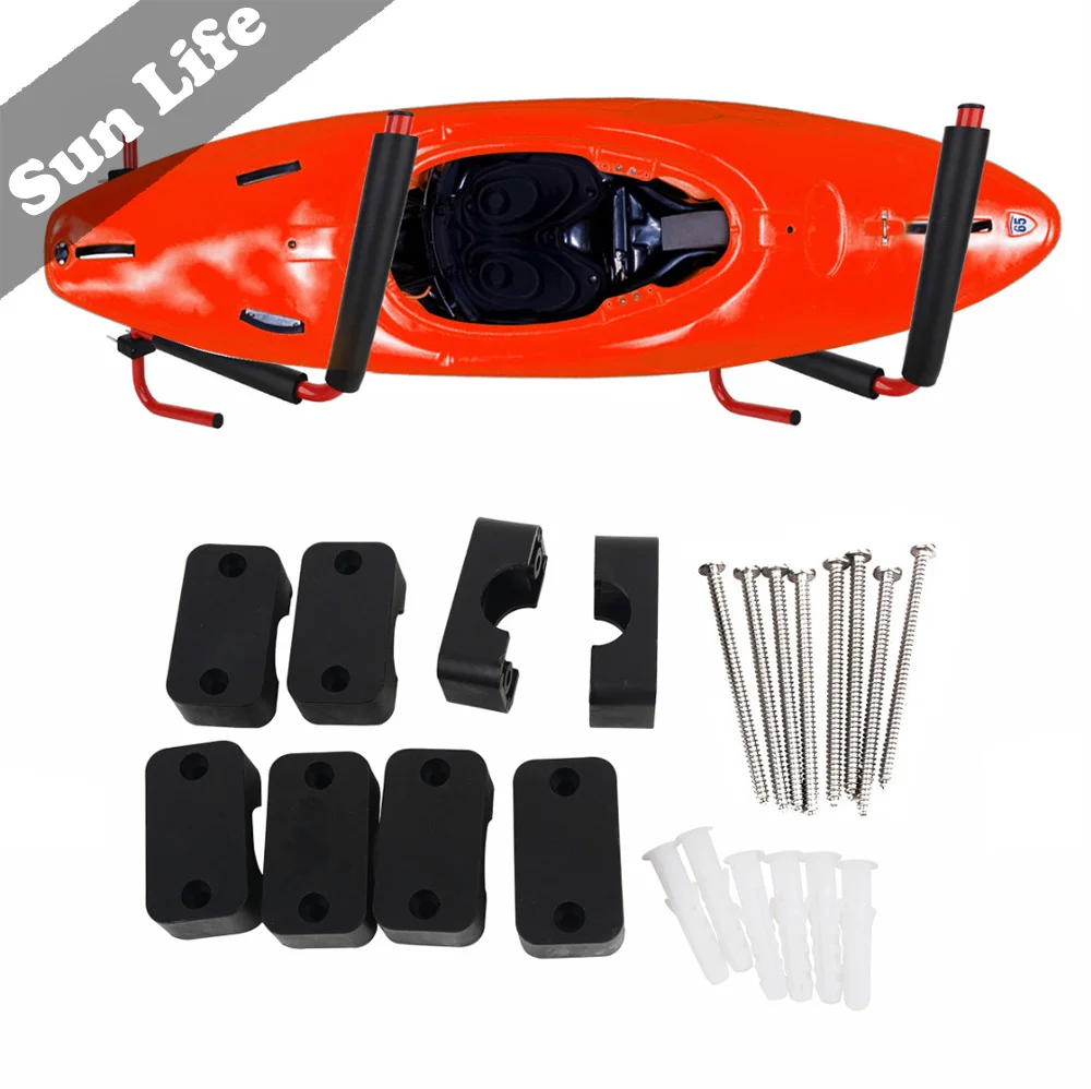 Heavy Duty Steel Kayak Hanger Kayak Ladder Wall Mount Storage Rack Bike Surfboard Canoe Hanger Holder