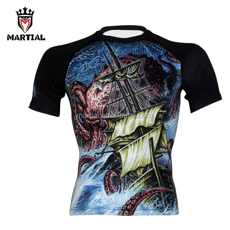 Lightweight Polyester Jiu Jitsu Rashguard Bjj Clothing