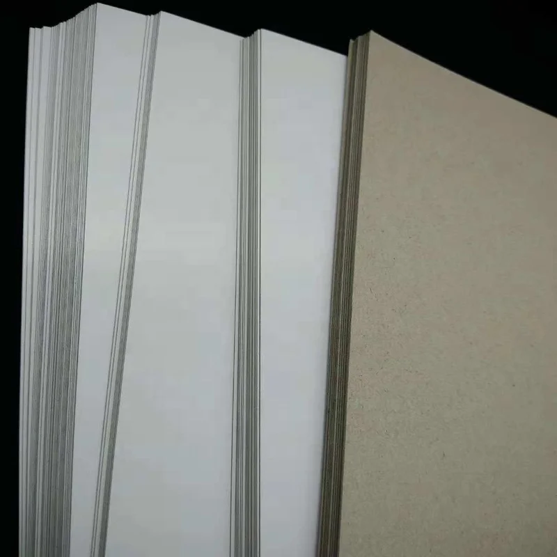 0.28mm-0.58mm paperboard duplex board with grey back cardboard thickness