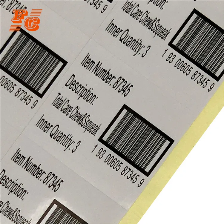 Drug food barcode security paper adhesive label sticker