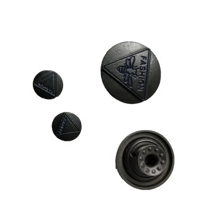 Matte black metal button snap button jeans rivet Decorative aluminum nail fastener for Autumn and winter coat
