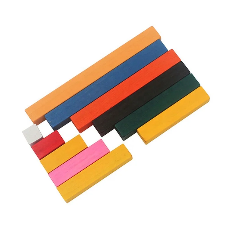 Многоцветный 1-10 см; Количество палочек Монтессори подсчета дошкольного обучающих игрушек для детей детские деревянные Математические Игрушки