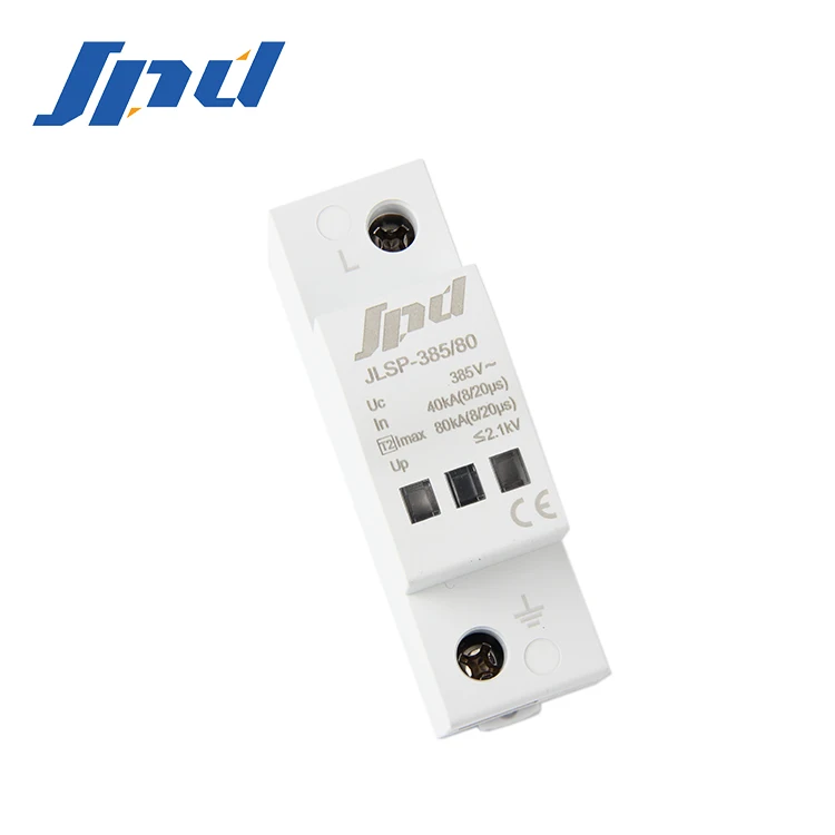 JINLI spd 385V din-рейка монтируемая Защита от перенапряжения 80KA переходные устройства защиты от перенапряжения 1P spd устройство