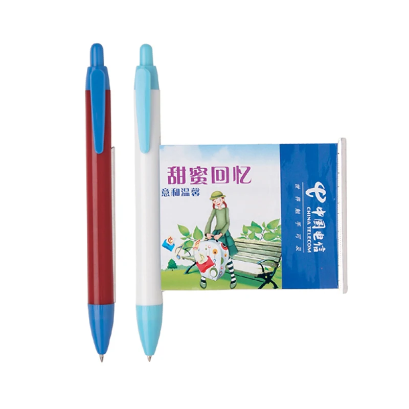 New design advertising cheap pull out banner ballpoint pen plastic ball pen with banner