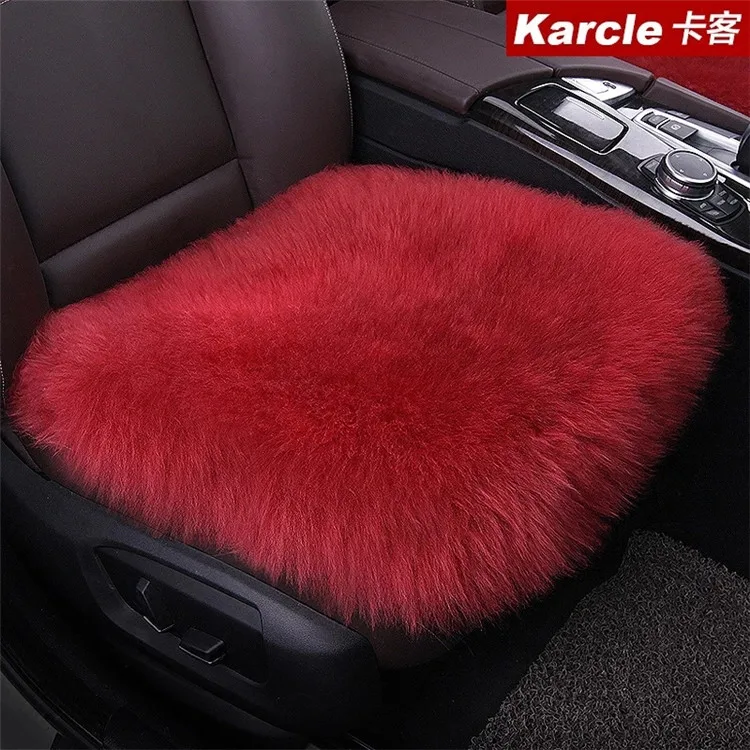 Hot selling australian pure color sheepskin fur car seat cover lambskin cushion