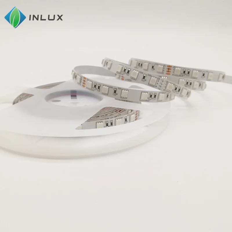 High quality DC 24V 12V smd 5050 60 led rgb dmx 512 16.4ft 90leds IP20 IP65 IP67 IP68 flexible dmx RGB led light strip