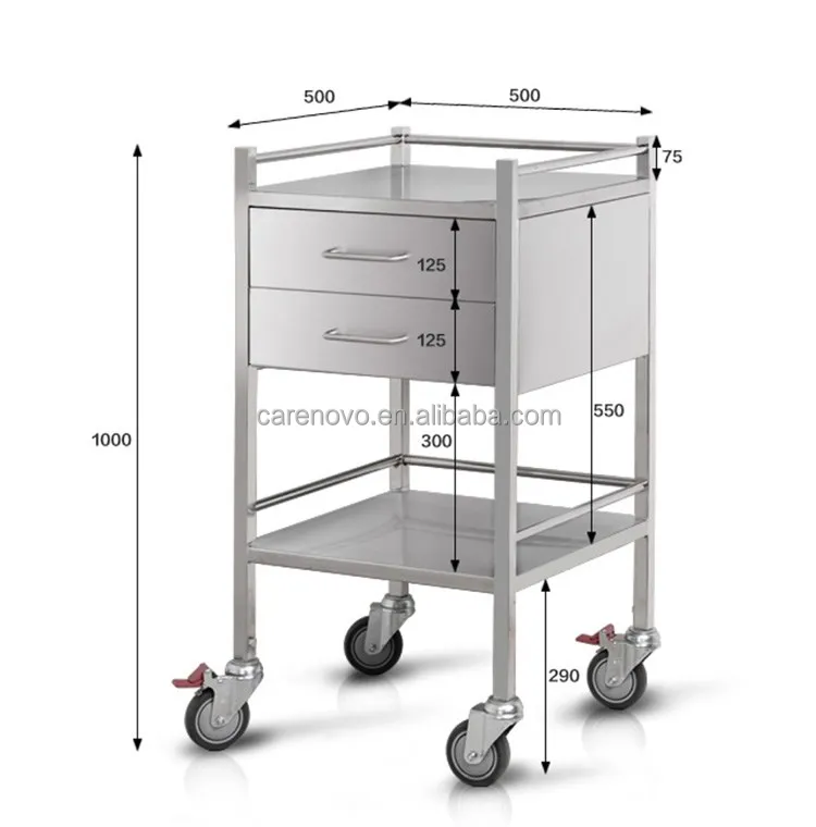 
Manufacturer supply hot sale stainless steel dressing trolley 